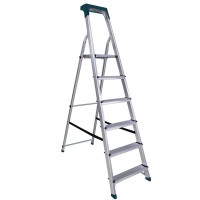 BORMANN Pro BHL9010 Σκάλα Αλουμινίου 5+1 Σκαλιά, Με Θήκη Εργαλείων (044772)