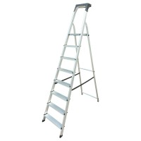 BORMANN Pro BHL9020 Σκάλα Αλουμινίου 7+1 Σκαλιά, Με Θήκη Εργαλείων (044796)