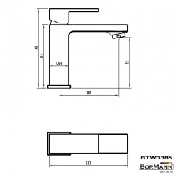 BORMANN Elite BTW3385 Μπαταρία Νιπτήρα Fiona, 35mm, Αναμεικτική, 850G, Με Pop Up (049692)