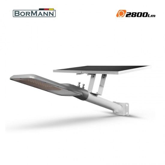 BORMANN BLF3100 Ηλιακό Φωτιστικό Δρόμου Led 100W, Αδιάβροχο Με Φωτοβολταϊκό Πάνελ, 5V/30W (052470)