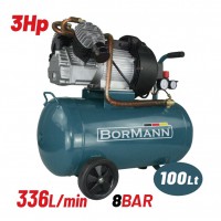 BORMANN BAT5015 ΑΕΡΟΣΥΜΠΙΕΣΤΗΣ ΜΟΝΟΜΠΛΟΚ 3Hp/100Lt, 336Lt/Min (053323)