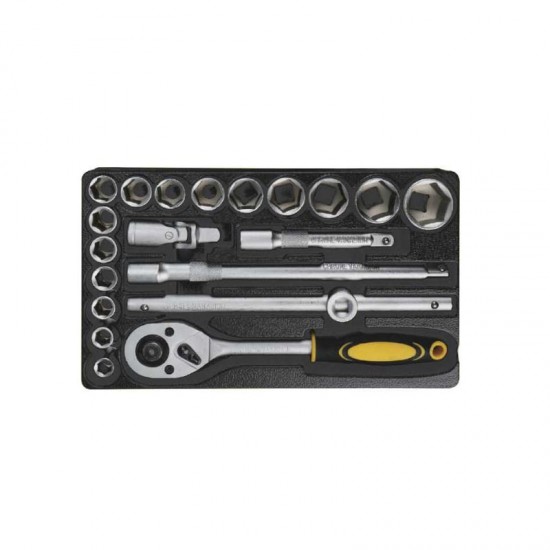 BORMANN BWR7100SET Εργαλειοφορέας 5 Συρτάρια Σετ 66 Εργαλεία Με Στοπ, Μ64xΠ36xΥ62cm (053712)