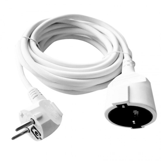 BORMANN BCR2200 Προέκταση Καλωδίου Σούκο 5m,3X1.5mm,Λευκή (053996)