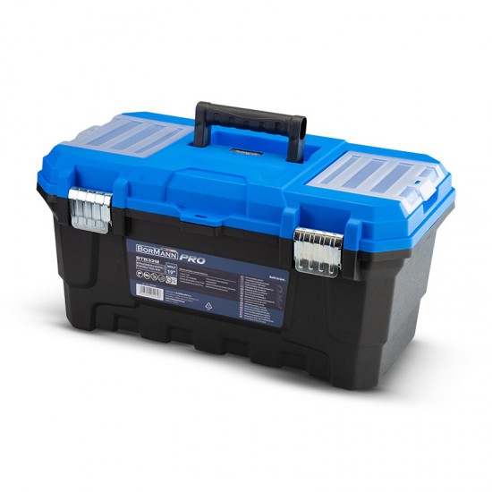 BORMANN Pro BTB3312 Εργαλειοθήκη Χειρός Πλαστική "Wolf", Μεταλλικά Κουμπώματα & Ταμπακέρα (054306)