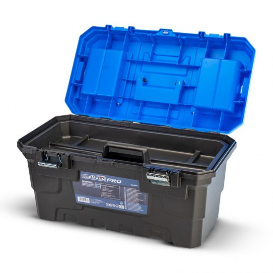 BORMANN Pro BTB3314 Εργαλειοθήκη Χειρός Πλαστική "Wolf", Μεταλλικά Κουμπώματα & Ταμπακέρα (054313)