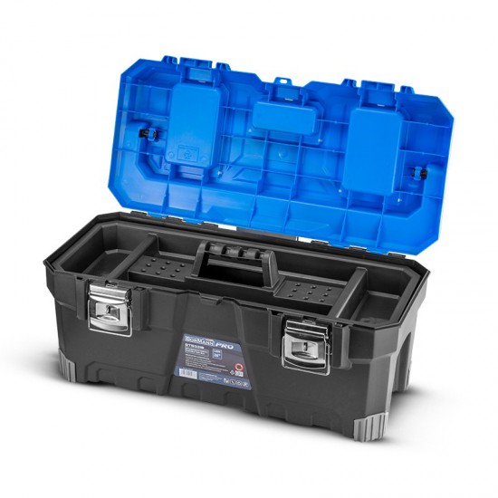 BORMANN Pro BTB3318 Εργαλειοθήκη Χειρός Πλαστική "Lion", Λαβή Αλουμινίου, Μεταλλικό Κούμπωμα (054337)