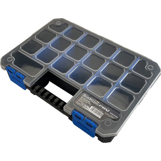 BORMANN Pro BTB3332 Ταμπακιέρα Εργαλείων Πλαστική "Zebra", 14 Θέσεων με Μεταβλητά Διαχωριστικά (054405)