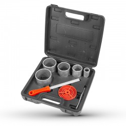 BORMANN Pro BHT4580 Σετ Ποτηροτρύπανα Δομικών Υλικών Καρβιδίου, 8τεμ, 33-83mm (055044)