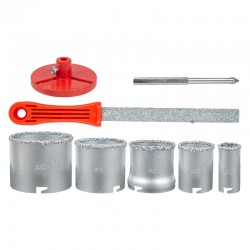 BORMANN Pro BHT4580 Σετ Ποτηροτρύπανα Δομικών Υλικών Καρβιδίου, 8τεμ, 33-83mm (055044)