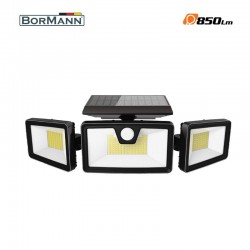 BORMANN BLF4020 Ηλιακός Προβολέας Led Ασφαλείας 8.5W,Ανιχνευτή Κινησης,Φωτο/κο Πάνελ, 6500K, 850Lum (055150)