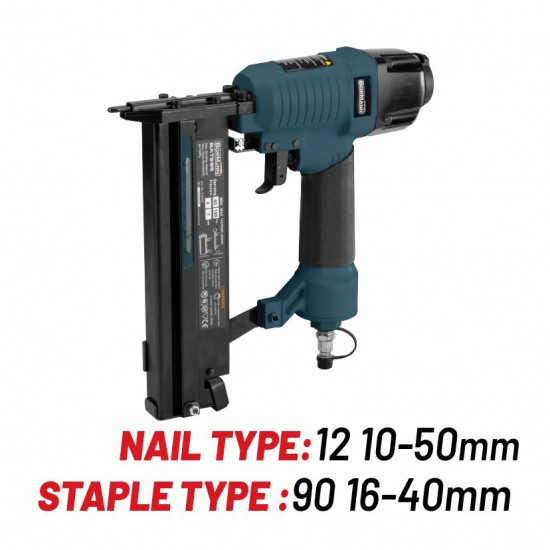 BORMANN BAT6125 Καρφωτικό Αέρος Βελονάκι Τύπου 12 (10-50mm) + Δίχαλο Τύπου 90 (16-40mm) (055792)