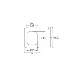 BORMANN BTW1075 Κάλυμμα Λεκάνης Virgo 440x345mm Soft Close, Duroplast, 2.52KG (056638)