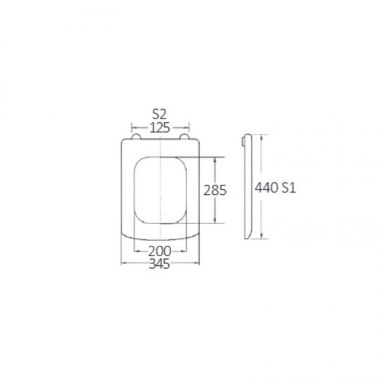 BORMANN BTW1075 Κάλυμμα Λεκάνης Virgo 440x345mm Soft Close, Duroplast, 2.52KG (056638)
