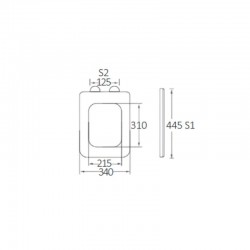 BORMANN BTW1080 Κάλυμμα Λεκάνης Leo 445x340mm Soft Close, Duroplast, 2.1KG (056645)
