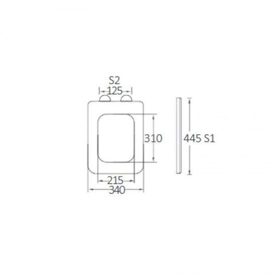 BORMANN BTW1080 Κάλυμμα Λεκάνης Leo 445x340mm Soft Close, Duroplast, 2.1KG (056645)
