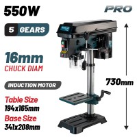 BORMANN Pro BKD1655 Κολωνάτο Δράπανο Με Λέιζερ, 16mm, 550W, H:730mm (059370)