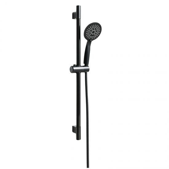 BORMANN BTW9024 Βέργα Ντουζ Μαύρη,70cm,Σετ με Τηλέφωνο (061489)