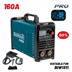 BORMANN Pro BIW1760 Ηλεκτροκόλληση Inverter,Synergic,Απόδοση 160Α/60%,Μεγ.Ηλεκτρόδιο 4mm (061960)