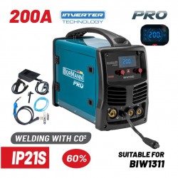 BORMANN Pro BIW1310 Ηλεκτροκόλληση MIG/MMA 200A,Gas/Νο Gas,1/3/5Kg (0,6-1mm) (061991)