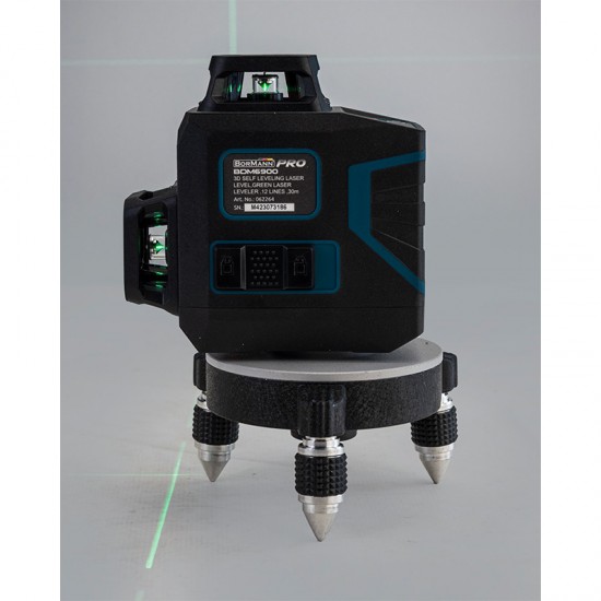 BORMANN Pro BDM6900 Αλφάδι Αυτορυθμιζόμενο Γραμμικό Laser, Πράσινης Δέσμης,3*360°,12 Γραμμές (062264)