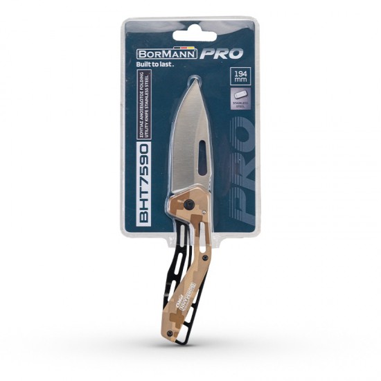 BORMANN Pro BHT7590 Σουγιάς Ανoξείδωτος Σε Χρώμα Παραλλαγής, 194mm, Ατσάλινη Λαβή (062288)