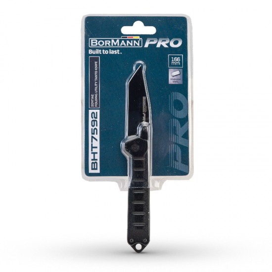 BORMANN Pro BHT7592 Σουγιάς Σε Μαύρο Χρώμα ,166mm ,Μαύρη Λάμα,Λαβή Αλουμινίου (062301)