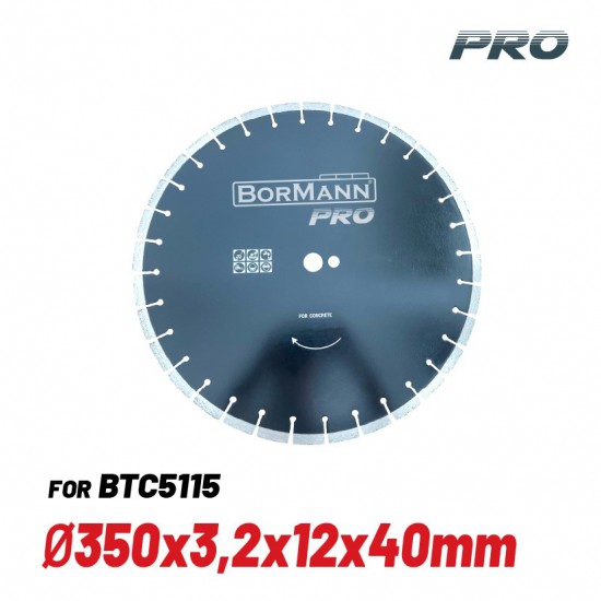BORMANN Pro BTC5116 Δίσκος Κοπής Μπετού/Ασφάλτου Φ350x3.2x12x25,4mm (065401)