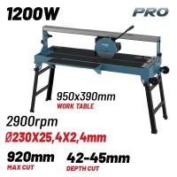 BORMANN Pro BTC3300 Κόφτης Πλακιδίων 1200W Υγράς Κοπής Φ230x25.4x2,4mm, Κοπή 920mm (065449)