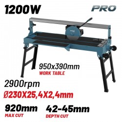 BORMANN Pro BTC3300 Κόφτης Πλακιδίων 1200W Υγράς Κοπής Φ230x25.4x2,4mm, Κοπή 920mm (065449)