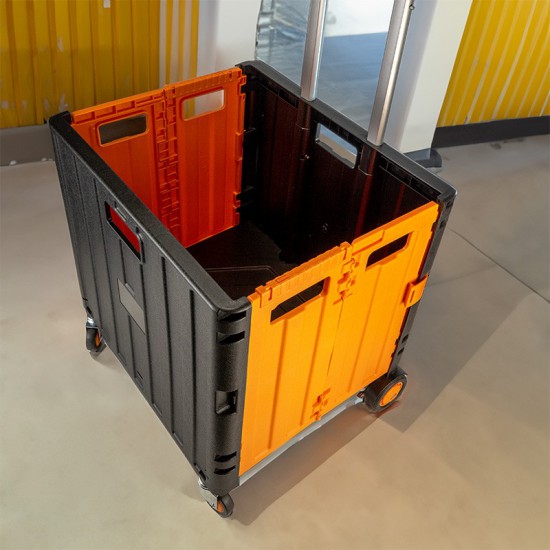 BORMANN BWB1304 Καρότσι Μεταφοράς Πλαστικό,Πτυσσόμενο με 4 Ρόδες & Ικάνοτητα Μεταφοράς Φορτίου 35Kg (069997)