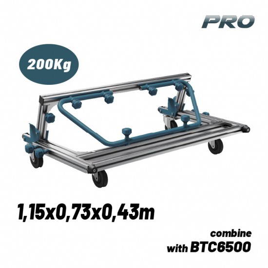 BORMANN Pro BTC6502 Καρότσι Μεταφοράς Πλακιδίων Αλουμινίου, Πτυσσόμενο,Μέγιστο Βάρος 200kg (071457)