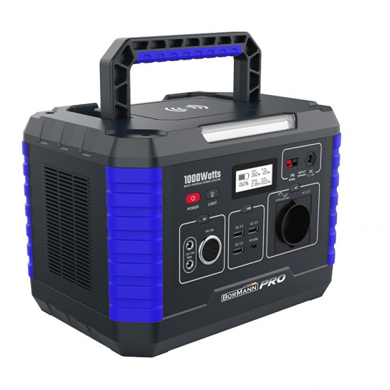 BORMANN Pro BBC5030 Power Station 1000W,999Wh/45000mAh,12V/24V, AC,DC,Type-C,USB-A,Li-Ion (071587)