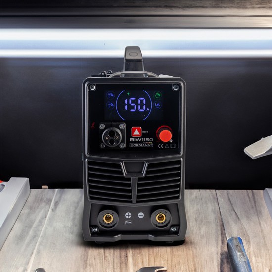 BORMANN Pro BIW1150 Ηλεκτροκόλληση MIG/MAG/TIG/MMA 150A,60%,No gas,450gr/1000gr Κουλούρα (0,8-1,0mm) (071648)