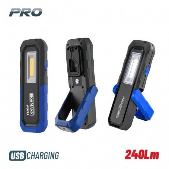 BORMANN Pro BPR6054 Φακός Επαναφορτιζόμενος 240Lm,Αδιάβροχος (072386)