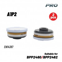 BORMANN Pro BPP2464-2 Φίλτρο Μάσκας Οργανικών Αερίων/Σκόνης Α1Ρ2 2τεμ(Κατάλληλο για ΒΡΡ2460-ΒΡΡ2462 (073765)
