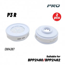 BORMANN Pro BPP2468-2 Φίλτρο Μάσκας Σκόνης P3 R 2τμχ,Άσπρο (Κατάλληλο για BPP2460-BPP2462) (073789)