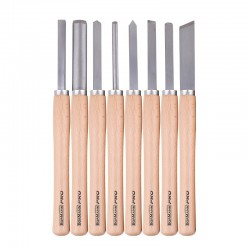 BORMANN Pro BHT7849 Σετ Σκαρπέλα με Ξύλινη Βάση (Ξυλογλυπτικής) 8 τμχ (075301)