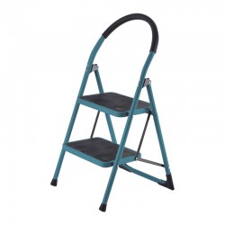 BORMANN Pro BHL6012 Σκαλοκάθισμα Μεταλλικό Heavy Duty, 2 Σκαλιά, Αντιολισθητικά με Αφρώδη Λαβή (077381)