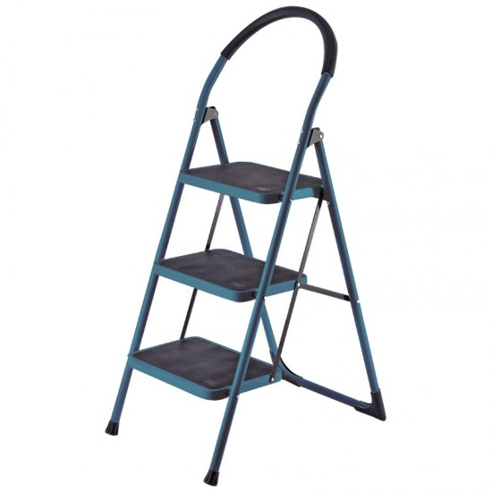 BORMANN Pro BHL6013 Σκαλοκάθισμα Μεταλλικό Heavy Duty, 3 Σκαλιά, Αντιολισθητικά με Αφρώδη Λαβή (077398)