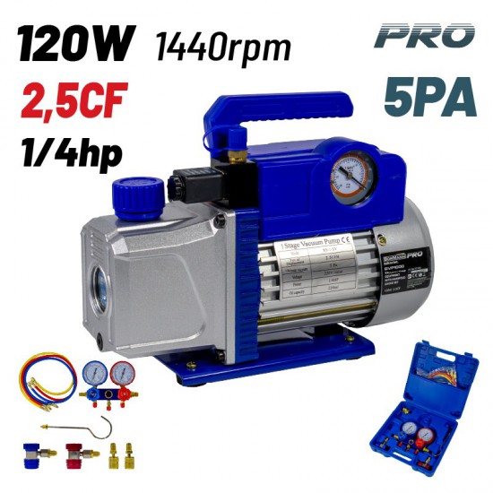 BORMANN Pro Αντλία Κενού Μονοβάθμια με Σετ Ελέγχου Πίεσης 4 Εξόδων (077466)