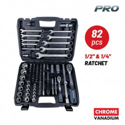 BORMANN Pro BHT5120 Σετ Καρυδάκια 1/4'' & 1/2'' με Καστάνια και Γερμανοπολύγωνα (077800)