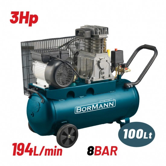 BORMANN BAT5016 Αεροσυμπιεστής Ιμάντα 3Hp/100Lt (078036)