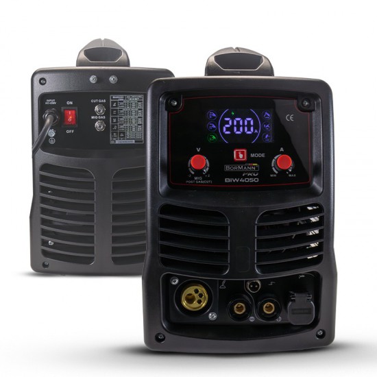 BORMANN Pro BIW4050 ΠΟΛΥΣΥΓΚΟΛΛΗΤΗΣ/ΚΟΦΤΗΣ 4 ΣΕ 1 (PLASMA CUTTER, MIG, TIG, MMA) 15-200Α/20-40Α, 60% (079323)