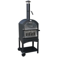 BORMANN Elite BBQ1960 Παραδοσιακός Ξυλόφουρνος/Φούρνος Πίτσας 34.5x50cm,με Ρόδες & Αποθηκευτικό Χώρο (079989)