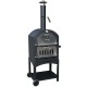 BORMANN Elite BBQ1960 Παραδοσιακός Ξυλόφουρνος/Φούρνος Πίτσας 34.5x50cm,με Ρόδες & Αποθηκευτικό Χώρο (079989)