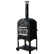 BORMANN Elite BBQ1960 Παραδοσιακός Ξυλόφουρνος/Φούρνος Πίτσας 34.5x50cm,με Ρόδες & Αποθηκευτικό Χώρο (079989)