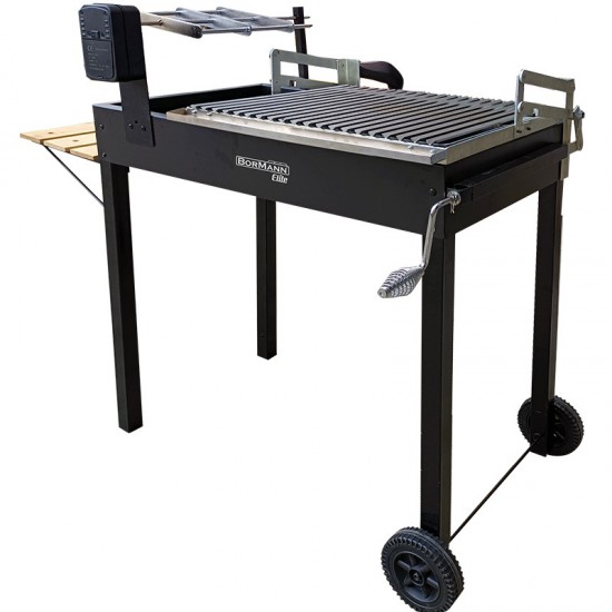BORMANN Elite BBQ1980 Ψησταριά Ρυθμιζόμενη με Σούβλα Αντικριστού 55x41cm (080008)