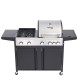 BORMANN Elite BBQ5060 Ψησταριά Υγραερίου 3 σε 1 Combo Grill (080466)