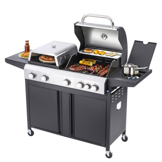 BORMANN Elite BBQ5060 Ψησταριά Υγραερίου 3 σε 1 Combo Grill (080466)