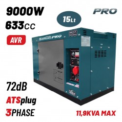 ΒORMANN Pro BGB9800 Γεννήτρια Πετρελαίου Τριφασική,9000W,12kVA,633cc,Κλειστού Τύπου (080756)